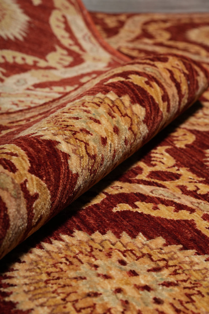6 x 8.7 Hand-Knotted Transitional Chobi Peshawar Rug MODERN #HT-8825