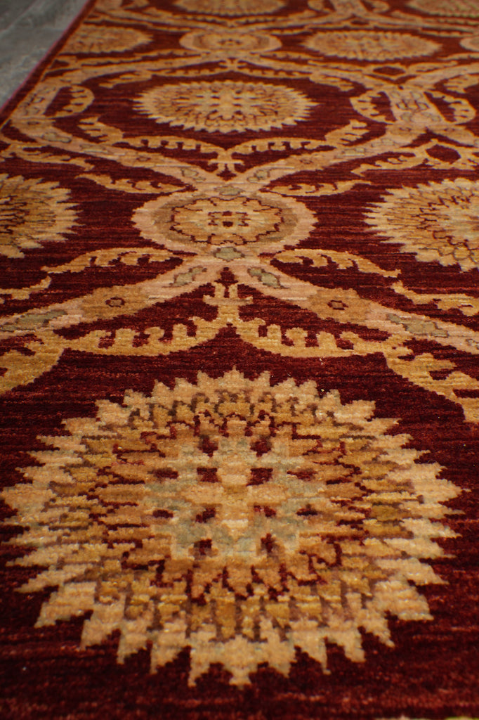 6 x 8.7 Hand-Knotted Transitional Chobi Peshawar Rug MODERN #HT-8825