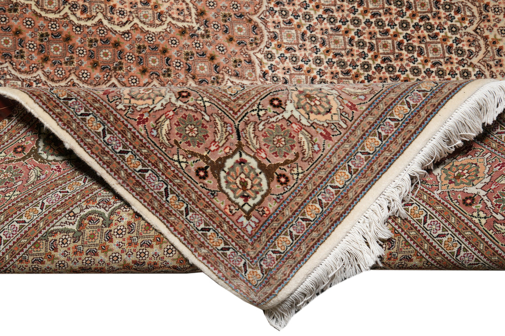 5 x7 Authentic Persian Mahi Tabriz Fine Rug Wool and Silk 400 KPSI #F-4371