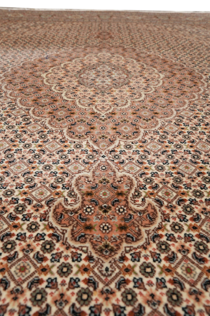 5 x7 Authentic Persian Mahi Tabriz Fine Rug Wool and Silk 400 KPSI #F-4371