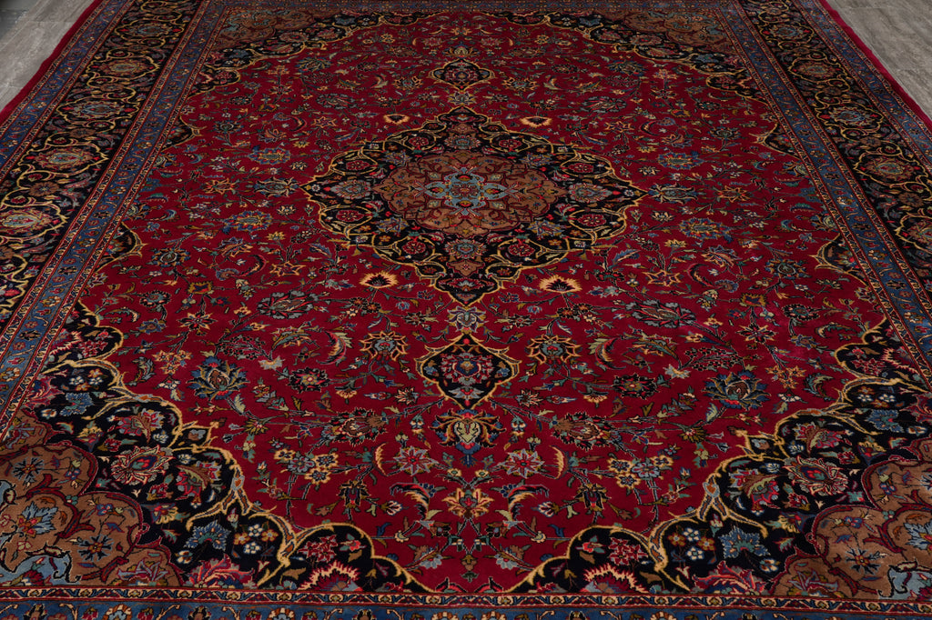 10 x 12.8 Authentic Persian Rug Rich Wool Colors Iran Traditional #F-4554