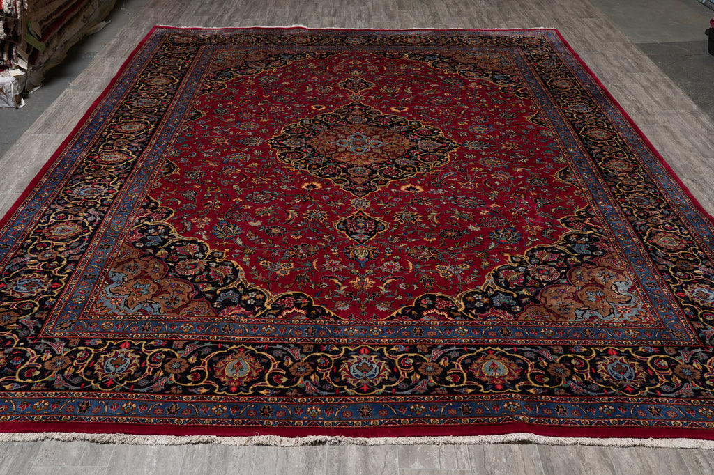 10 x 12.8 Authentic Persian Rug Rich Wool Colors Iran Traditional #F-4554