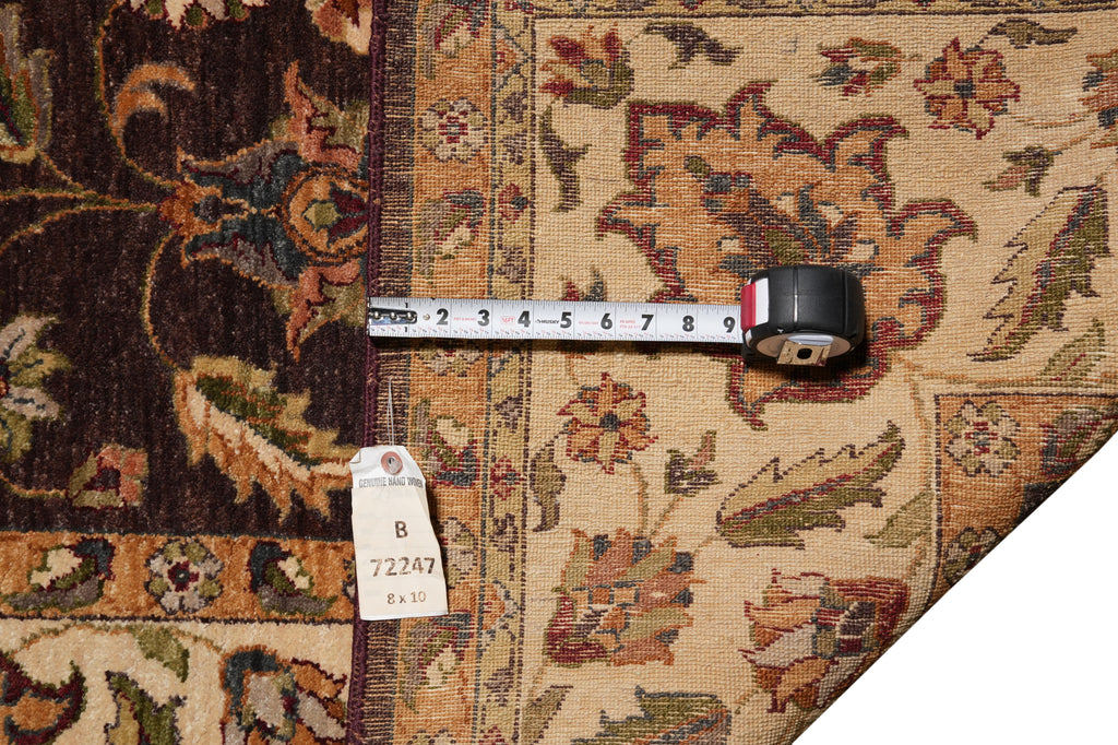 8 x 10 Chobi  Eggplant Brown Peshawar Rug #B-72247