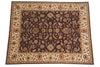 Load image into Gallery viewer, 8 x 10 Chobi  Eggplant Brown Peshawar Rug #B-72247