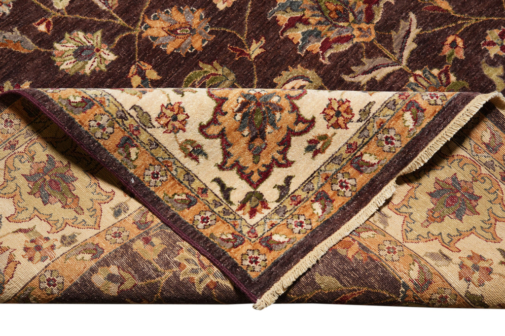 8 x 10 Chobi  Eggplant Brown Peshawar Rug #B-72247