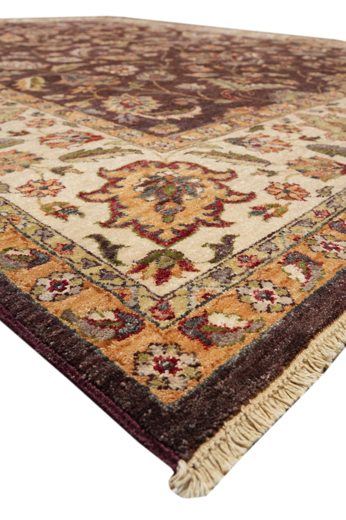 8 x 10 Chobi  Eggplant Brown Peshawar Rug #B-72247