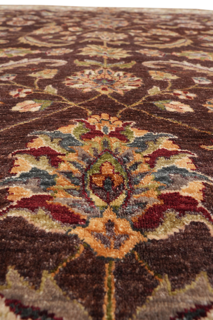 8 x 10 Chobi  Eggplant Brown Peshawar Rug #B-72247