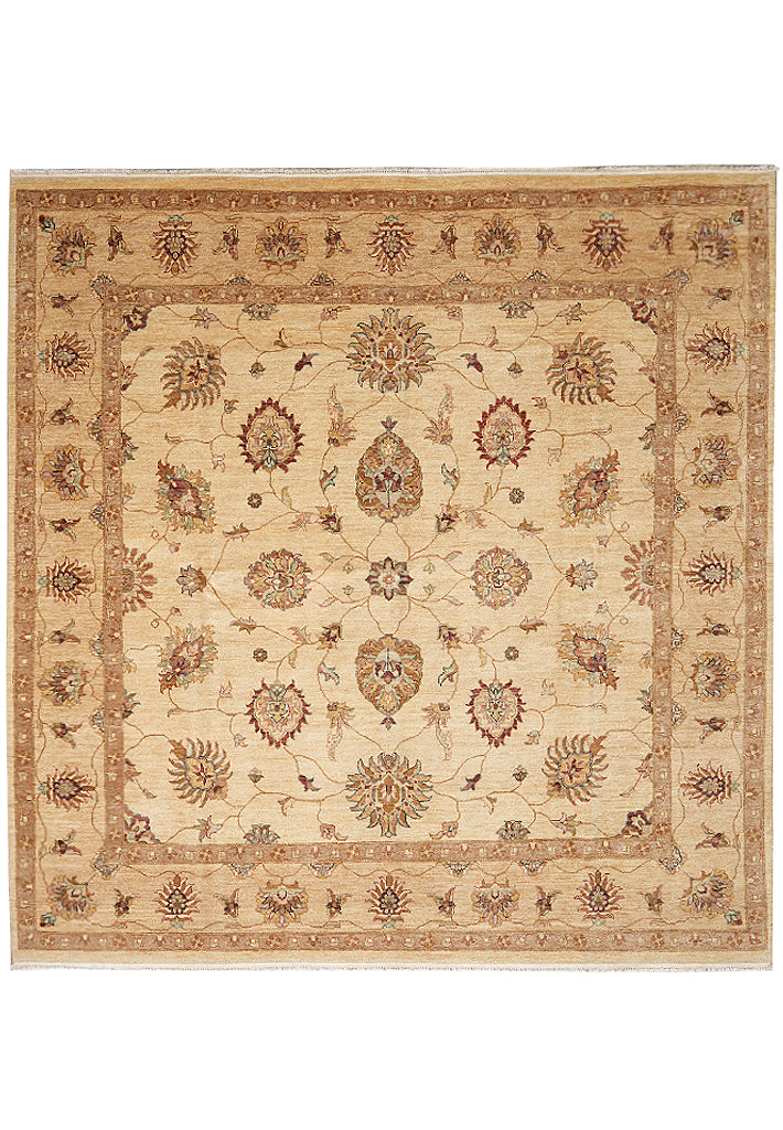 9 x 9 Feet Square Chobi Peshawar Rug 