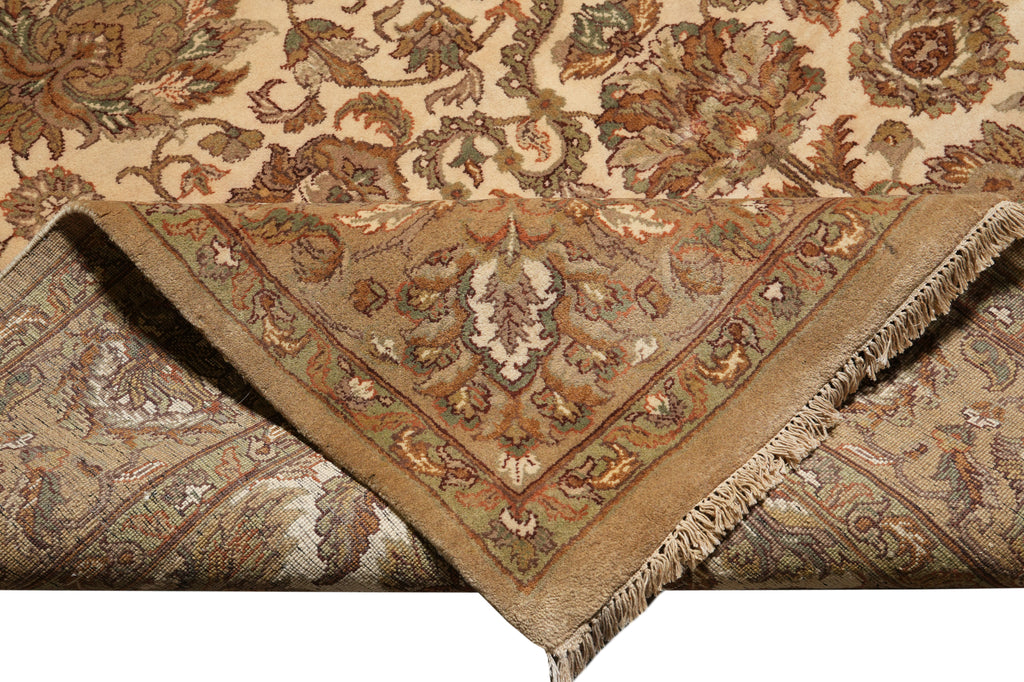 8 x 9.8  Beige Gold Handmade Jaipur Rug #PIX-3416