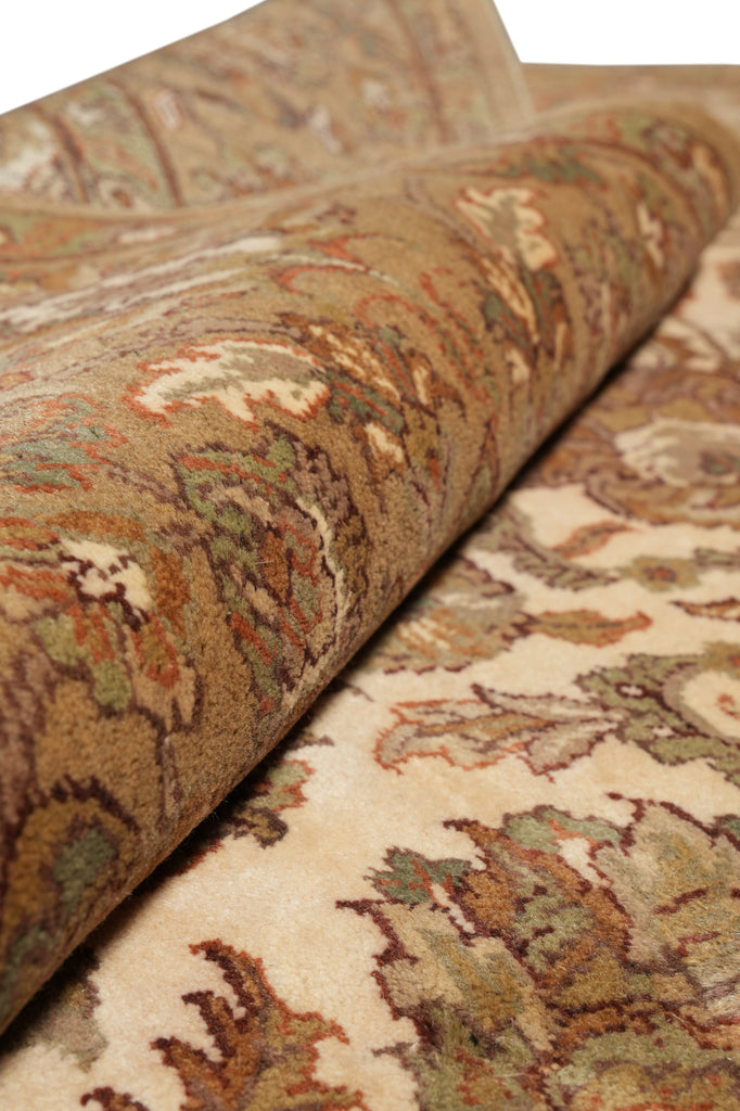 8 x 9.8  Beige Gold Handmade Jaipur Rug #PIX-3416