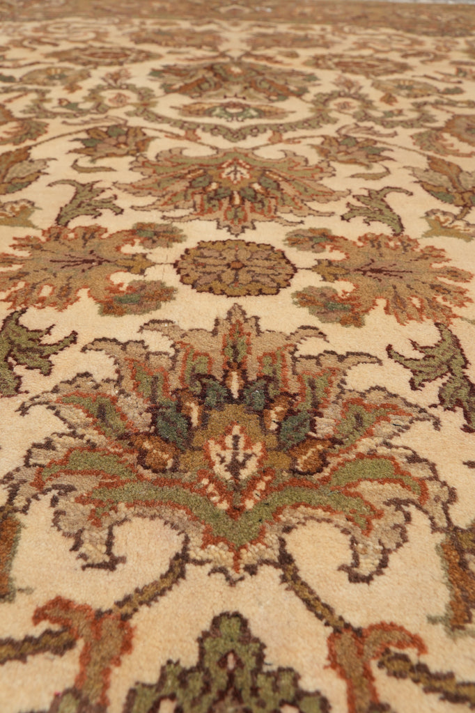8 x 9.8  Beige Gold Handmade Jaipur Rug #PIX-3416