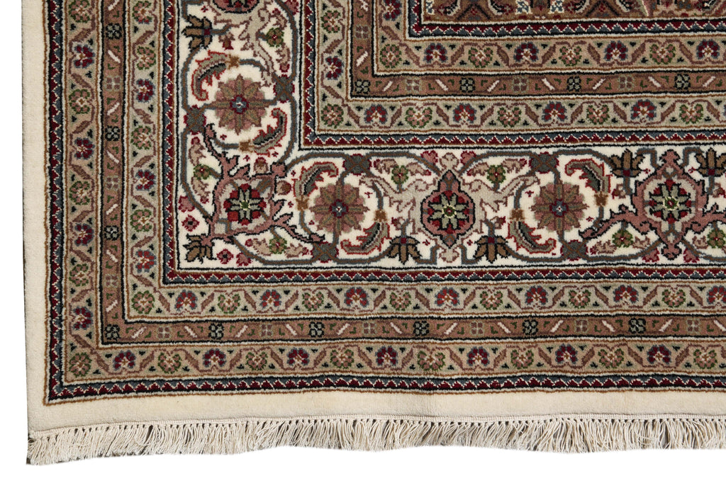 6.8 x 10 High Quality Handmade India Mahi Tabriz Wool and Silk Rug #PIX-43003