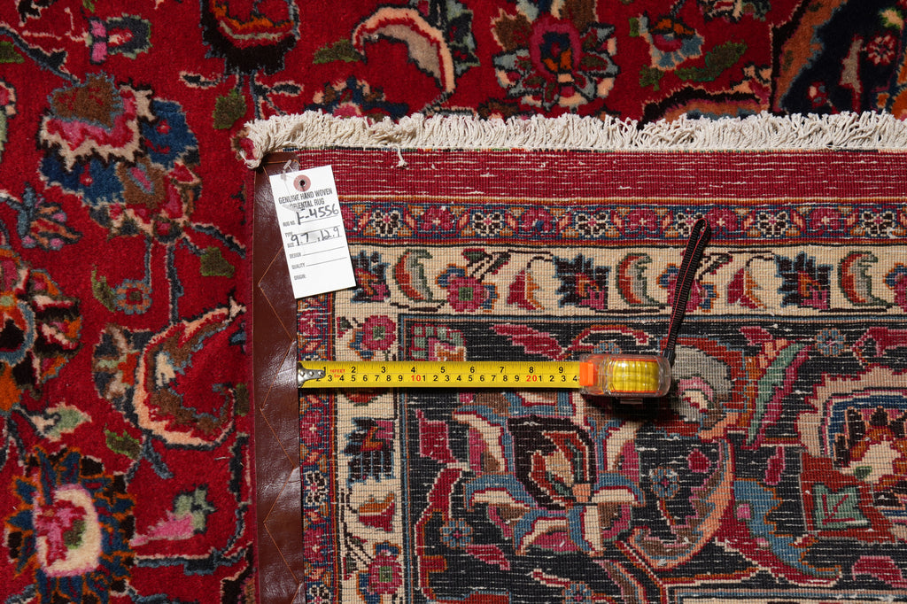 9.7 x 12.9 Authentic Persian Mashad Rug Traditional Iran Sale #F-4556