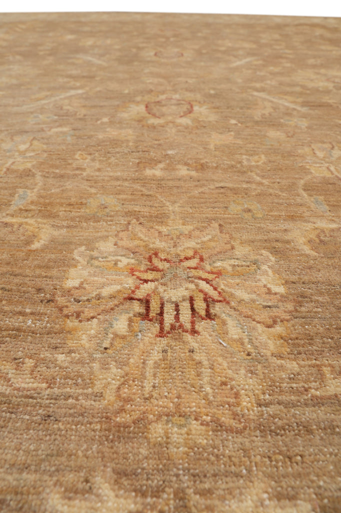 8 x 10 Brown Warm Natural Wool Chobi Peshawar Rug #PIX-20346