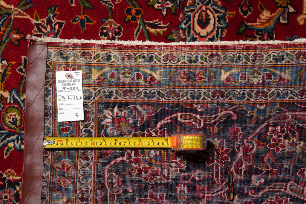 9.6 x 13.8 Authentic Persian Kashan Rug Sale Liquidation Inventory #F-4559
