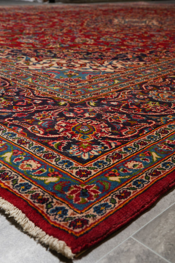 9.6 x 13.8 Authentic Persian Kashan Rug Sale Liquidation Inventory #F-4559