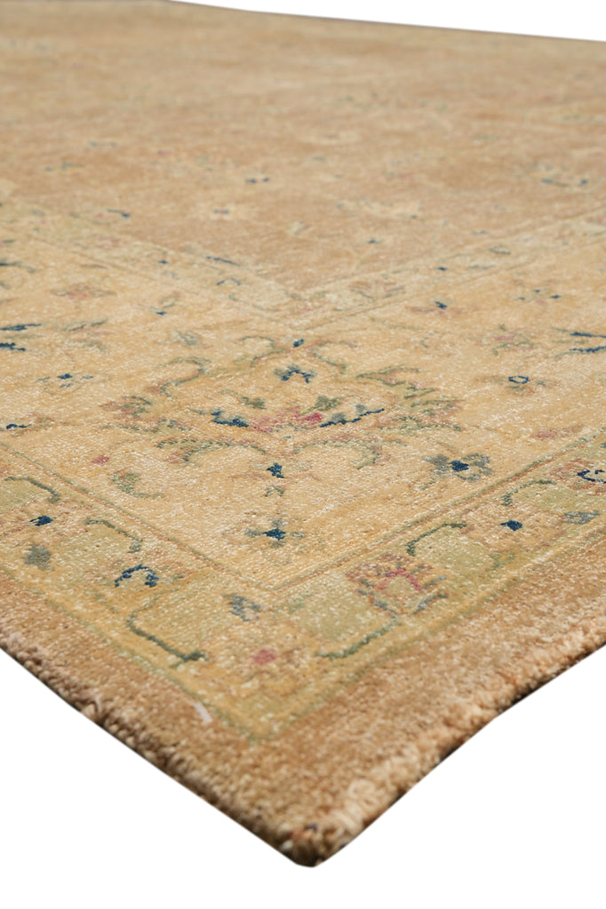 7.9 x 9.6 Peach Warm Natural Wool Chobi Peshawar Rug #PIX-804-68