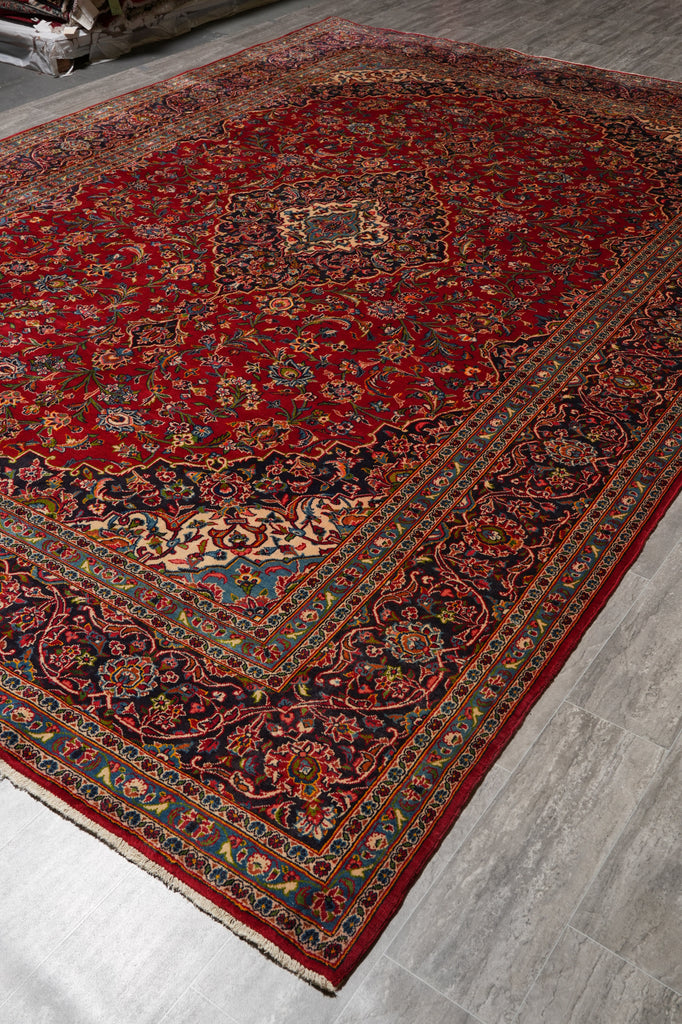 9.6 x 13.8 Authentic Persian Kashan Rug Sale Liquidation Inventory #F-4559