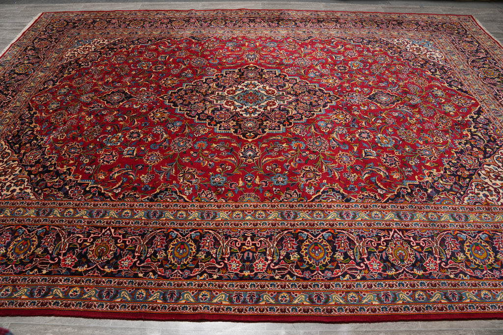 9.9 x 13.8 Iran Kashan Rug Authentic Persian Traditional Sale #F-4560