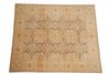 Load image into Gallery viewer, 8 x 9.9 Natural  Brown Chotan Carpet Wool Handmade Rug #PIX-13550