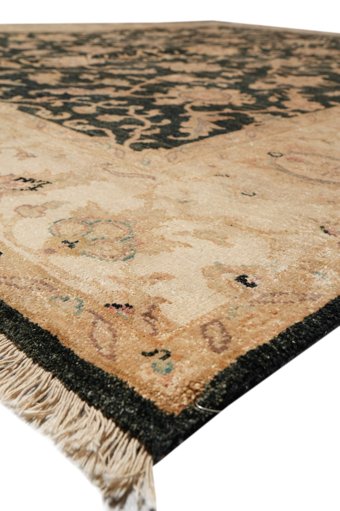 8 x 9.8  Charcoal Black Natural Wool Chobi Peshawar Rug #PIX-804-66
