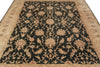 Load image into Gallery viewer, 8 x 9.8  Charcoal Black Natural Wool Chobi Peshawar Rug #PIX-804-66