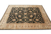 Load image into Gallery viewer, 8 x 9.8  Charcoal Black Natural Wool Chobi Peshawar Rug #PIX-804-66