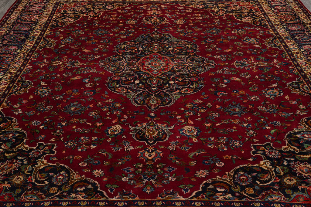 9.7 x 12 Authentic Persian Mashad Rug Sale #F-4564