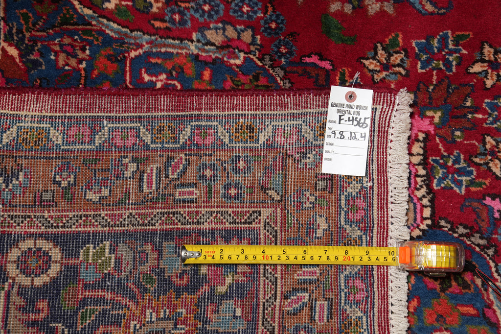 9.8 x 12.4 Persian Pre Owned Mashad Sabzevar Rug Liquidation Sale #F-4565