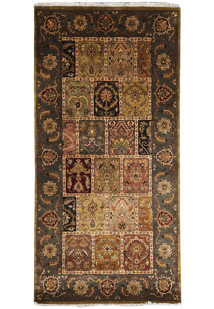 4 x 8 Handmade Jaipout Wide Runner Bakhtiar Garden