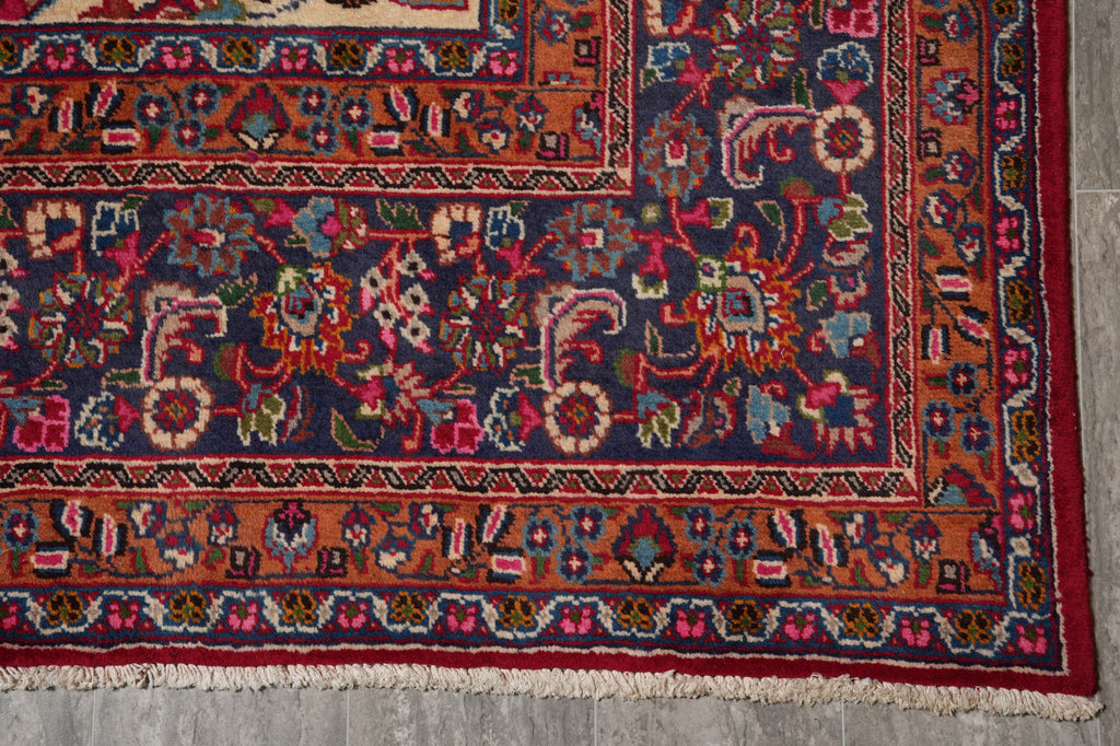 9.8 x 12.4 Persian Pre Owned Mashad Sabzevar Rug Liquidation Sale #F-4565