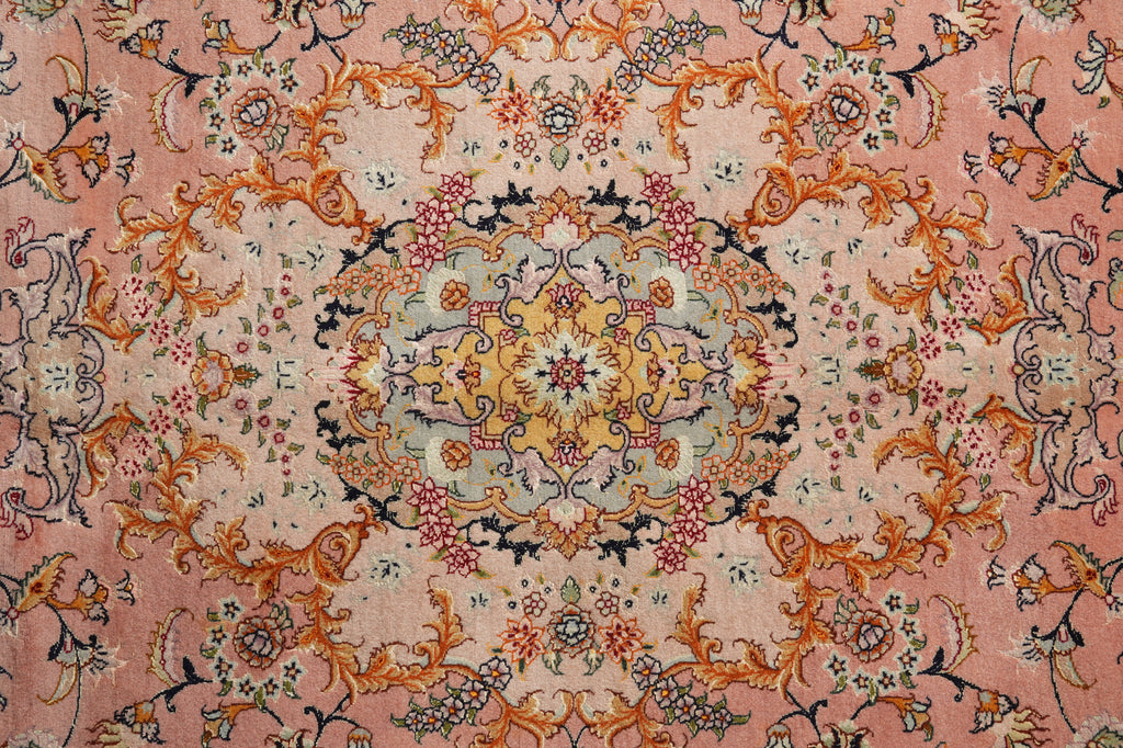 6.9 x 9.9 High Quality SIGNED Persian Carpet Iran Tabriz Rug Wool and Silk 400 KPSI #PIX-26544