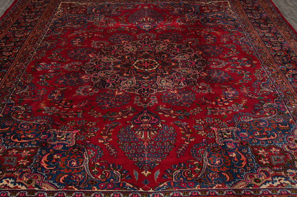 9.8 x 12.4 Persian Pre Owned Mashad Sabzevar Rug Liquidation Sale #F-4565