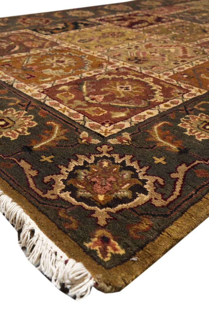 4 x 8 Handmade Jaipout Wide Runner Bakhtiar Garden #PIX-12792