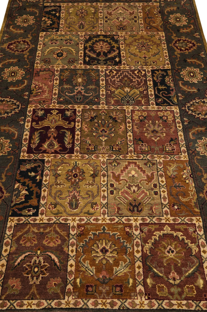 4 x 8 Handmade Jaipout Wide Runner Bakhtiar Garden #PIX-12792