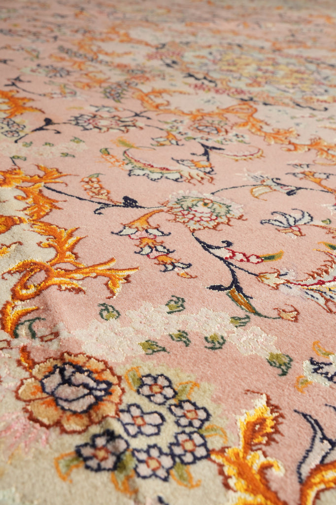 6.9 x 9.9 High Quality SIGNED Persian Carpet Iran Tabriz Rug Wool and Silk 400 KPSI #PIX-26544