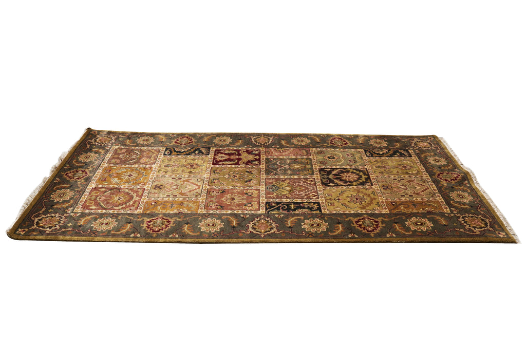 4 x 8 Handmade Jaipout Wide Runner Bakhtiar Garden #PIX-12792