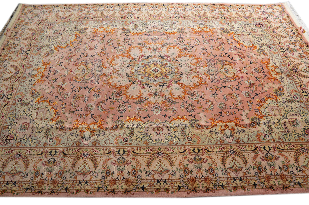 6.9 x 9.9 High Quality SIGNED Persian Carpet Iran Tabriz Rug Wool and Silk 400 KPSI #PIX-26544