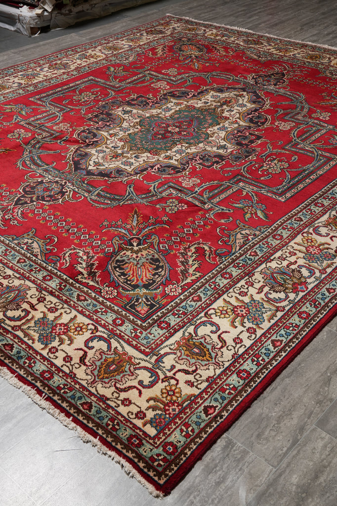 9.8 x 11.9 Persian Tabriz Estate Rug Clearance Sale #F-4566