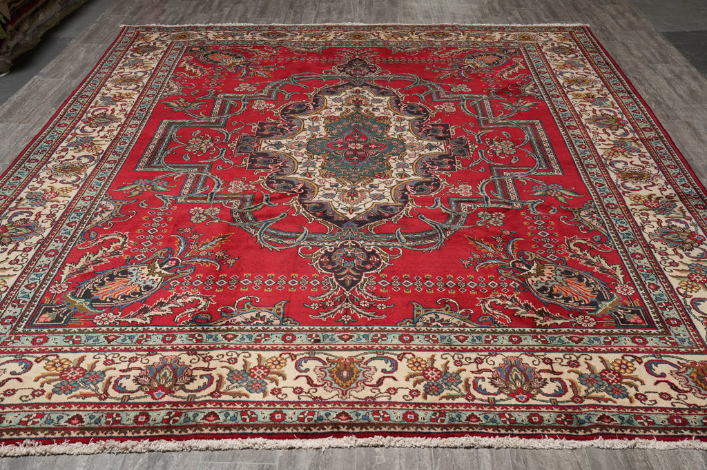 9.8 x 11.9 Persian Tabriz Estate Rug Clearance Sale #F-4566