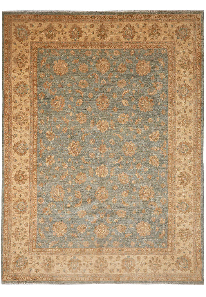 9 x 12 Light Aqua Green Handmade Rug