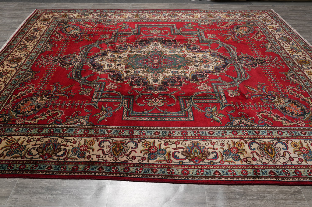 9.8 x 11.9 Persian Tabriz Estate Rug Clearance Sale #F-4566