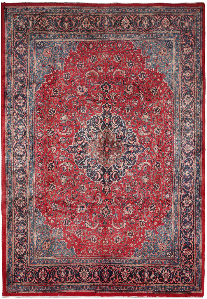 9.4 x 13 Persian Sarouk Mahallat Rug Traditional Iran