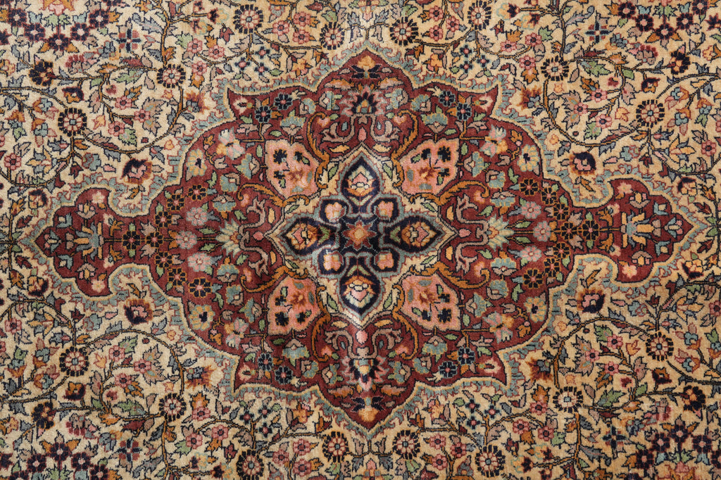 4.8 x 7 Fine Quality Wool Handmade Kashmir Rug #PIX-6188