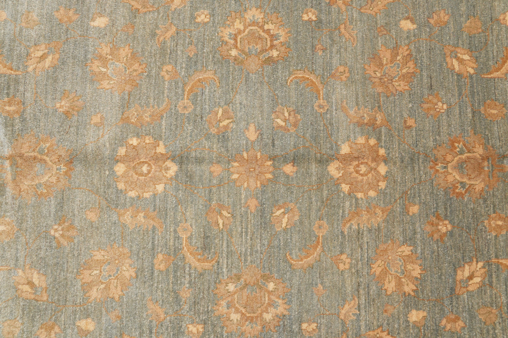 9 x 12 Light Aqua Green Handmade Rug #PIX-17458