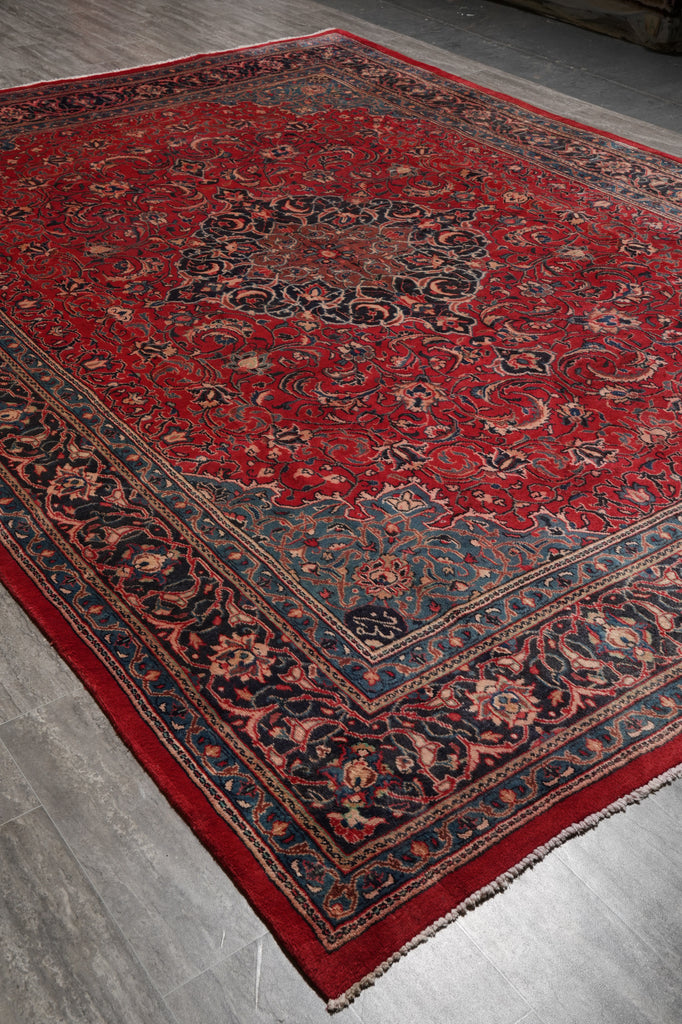 9.4 x 13 Persian Sarouk Mahallat Rug Traditional Iran #F-4567