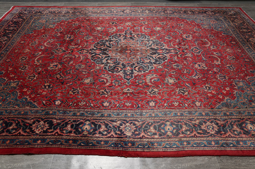 9.4 x 13 Persian Sarouk Mahallat Rug Traditional Iran #F-4567
