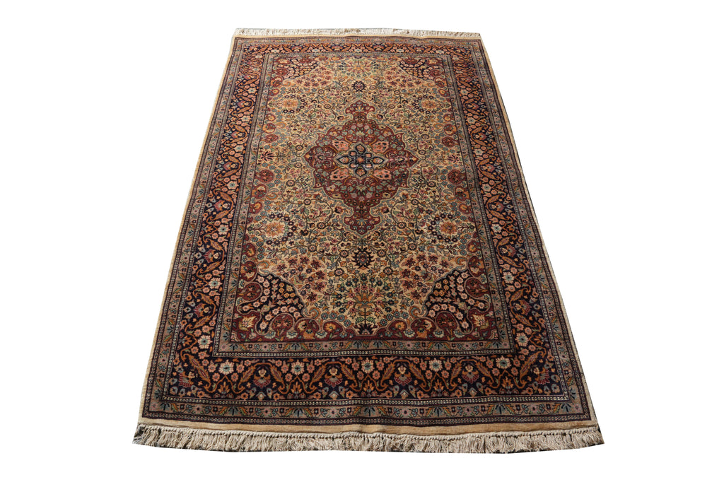 4.8 x 7 Fine Quality Wool Handmade Kashmir Rug #PIX-6188