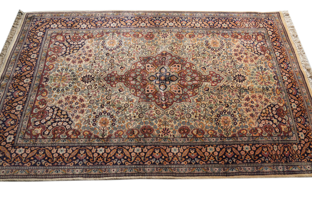 4.8 x 7 Fine Quality Wool Handmade Kashmir Rug #PIX-6188