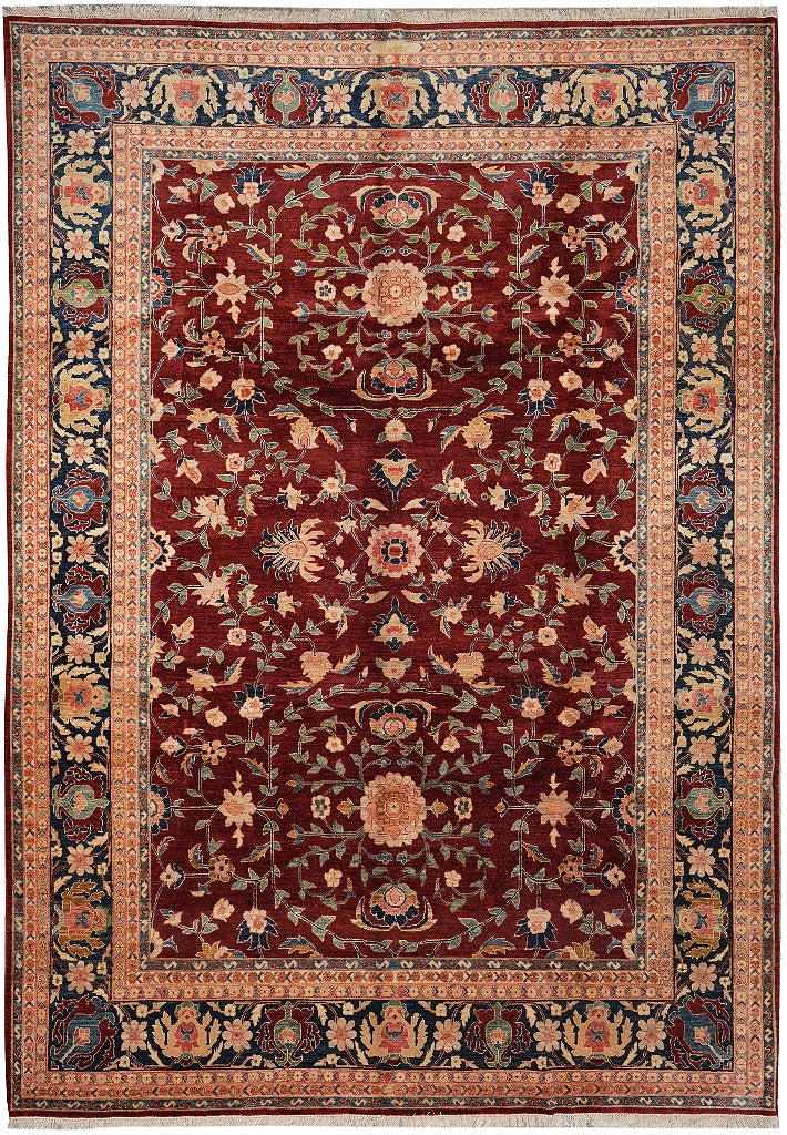 10 x 13 High Quality Natural Organic Wool Zigler Chobi Peshawar Rug